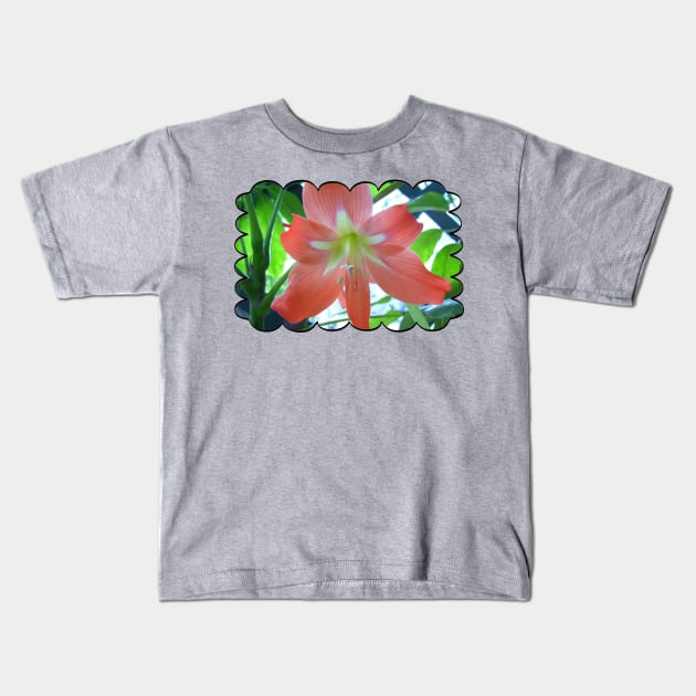 Pink Tiger Lily Kids T-Shirt by ARTWORKandBEYOND